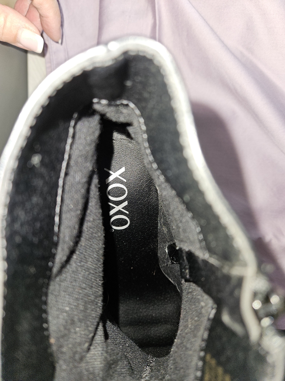 XOXO Black Ankle Booties with Side Zip - Picture 2 of 6